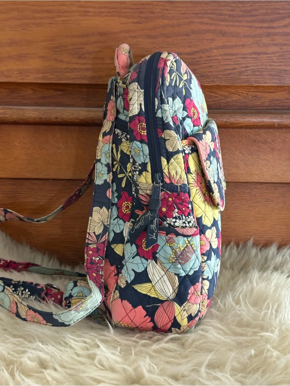 Vera Bradley ‘Happy Snails’ Quilted Floral Mini Backpack